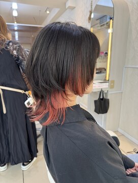 フレア(FLAiR) １０代２０代ブリーチ必須ピンクカラーウルフカット