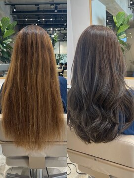 エレノア トーキョー 恵比寿(ELEANOAH TOKYO) 透明感グレージュカラー骨格補正フェイスレイヤー