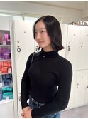 【OceanHair&Life田中愛梨】韓国風暗髪艶カラー/切りっぱなしbob