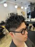 『短くてもかけられるパーマ』カット+アイロンパーマ+眉カット+ヘッドスパ付