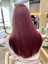 サンク 原宿 表参道(cinq)&nbsp;ミルクティーピンクグレージュミディアムウルフレイヤー長めボブ