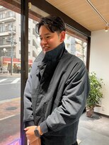 ヌーク 押上店(NooK)&nbsp;センターパート/フェザーショート/ニュアンスパーマ/メンズ