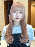 姫カットレイヤーロングミディアムハッシュカット20代30代#5