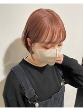 ファイブ ヘアー(FIV hair) ミニボブ×ピンクベージュ