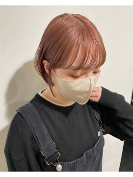 ファイブ ヘアー(FIV hair) ミニボブ×ピンクベージュ