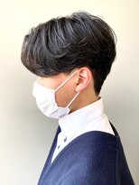 センターパート/ニュアンスパーマ/韓国/フェーザーパーマ/眉毛