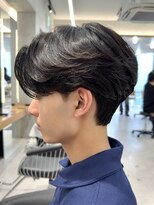 ニュアンスパーマで毛流れ