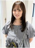 【重めバングの艶ローレイヤー20代30代】