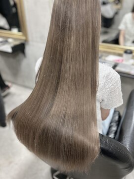 ルノン(LUNON) ハイライトカラーくびれヘアアプリコットオレンジ