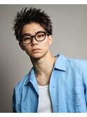 刈り上げツーブロックアップバングショート【大人スパイキー】