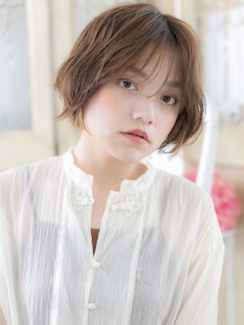 モッズ ヘア 福岡姪浜店(mod's hair) mod's姪浜/デザインカラー抜け感フェザーショートミニマルボブh