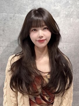 バランス 原宿 表参道(balance) 韓国ロングレイヤーカット+マロンブラウン