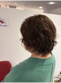 ニュアンスパーマ,ショートレイヤー,ベージュカラー【草加】