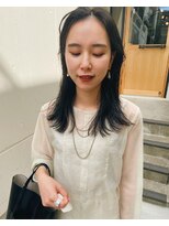 ウォーター 表参道(WATER)&nbsp;オールバック　ストレート　ダークアッシュ　［表参道.南青山]