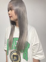 トレフ(Trefle)&nbsp;ロングストレート/グレーカラー/シルバーカラー