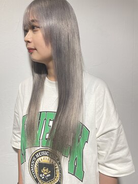 トレフ(Trefle) ロングストレート/グレーカラー/シルバーカラー