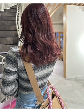 アトレ 福岡大名店(attrait) 韓国風くびれレイヤー×チェリーブラウン