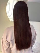 ユニバイリサ 天神大名店(uni by risa) スーパーロング 髪質改善ストレート 透明感カラー 顔周りカット