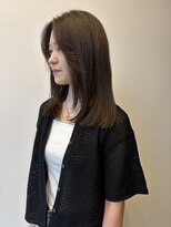 ロックス バイ マグ 松本(rocks BY MAG)&nbsp;ブリーチなし透明感カラーオリーブカラーミディアムレイヤー