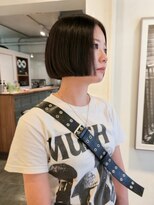 マカロニコースト(macaroni coast)&nbsp;セニング少なめ 丸みのある ボブ 前髪なし