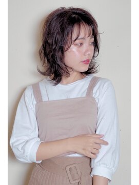 クシュ 所沢東口店(kusyu...) 鎖骨ミディアム×スモーキーグレージュ×ネイビーアッシュ×所沢