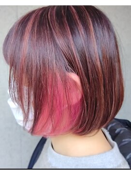 カナタバイフィール 西荻窪(CANATA by feel) ショートボブ【ハイライト／インナーカラー】