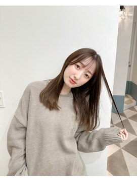 ローネス ギンザ(LONESS ginza) 大人可愛い20代30代色っぽレイヤーミディアム☆オリーブカラー