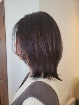 ベルコフレ 玉造店(Belle Coffret) 【BelleCoffret】ラベンダーグレージュ くびれボブ