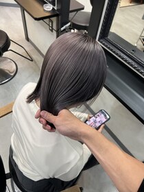 エス 天満店(esu) KR63ダークグレー/暗髪/グレージュカラー/髪質改善/グレーカラー