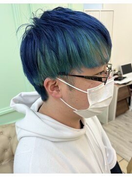 グラスペディア(graspedia) ブルー×水色カラー【広島ハイトーン】【派手髪広島】