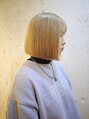エイト 博多店(EIGHT hakata)&nbsp;ライン感を残したボブスタイルに柔らかいハイトーンカラー