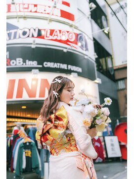 マルケ(marquer) 堀江ストリート/成人式前撮り/ダウンスタイル/パールメイク