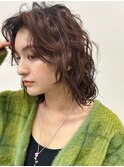 パーマウルフ/ミディアムレイヤー/二子玉川美容室