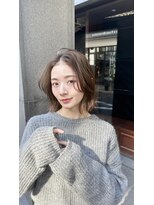 オアシス 表参道(OASIS) 透け感顔まわり似合わせ韓国くびれレイヤー切りっぱなしボブ