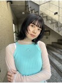 ◎ボブ似合わせカットウェーブミディアムメルティーカラー