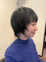 アナザーワールド(ANOTHER WORLD)&nbsp;ウルフショート/ウルフパーマ/ブルーブラック 【渡辺まみ】