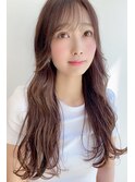 韓国風レイヤー×オリーブアッシュグレージュ
