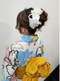 浴衣ヘア高めアップ
