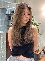 ハーパーズ 渋谷(harpers)&nbsp;アッシュベージュフェイスレイヤーカットロング