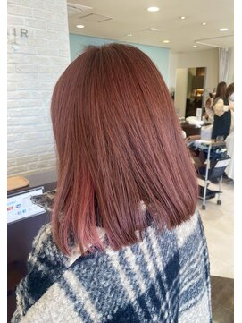 アメイジングヘアー 美沢店(AMAZING HAIR) 20代30代大人可愛い透明感ピンクイヤリングカラー大人ボブ