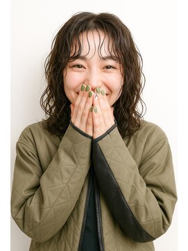 ラレイ ハラジュク(Lalei harajuku) 原宿レイヤーボブパーマスパイラルパーマ顔周りカット20代30代