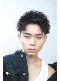メンズ短髪/縦落ちツイスト/刈り上げ