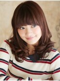 ツヤ感ナチュラルロングにフレンチ系