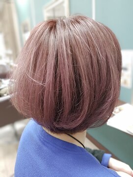 ヘアースタジオココルッチ(hair studio CoCo-Rucchi) ☆大人カラー☆ピンクベージュボブ