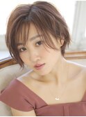 小顔ひし形ショートボブ
