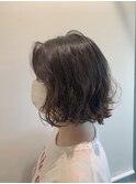 【Lond fleur石畑結華】切りっぱなしニュアンスボブパーマ
