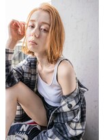 サングース(Sungoose)&nbsp;ミディアムヘア暗めカラーデザインカラーフェイスフレーミング