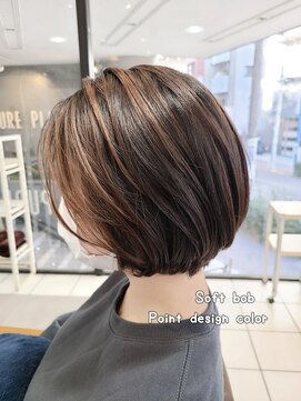 ピュア プレイス ラボ(PURE PLACE LABO) 【PURE PLACE×北島】 ソフトボブ×ポイントデザインカラー