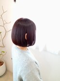 "丸み"を重視したボブ！深みパープル【キクロスTAKUYA】