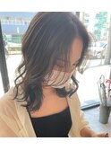  黒髪/ボブルフ/ネビージュ/小顔/ワンレン/髪質改善/グレージュ